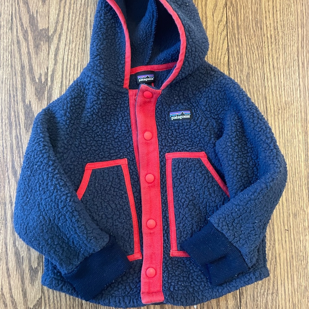 Patagonia Retro Pile Jacket 2T - EUC! Blue and Red